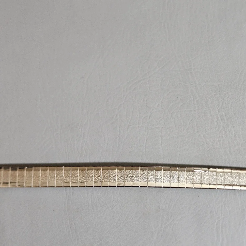 Silver Tone Metal Belt Adjustable Link Slide Buckle 35
